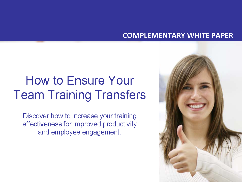 HOW TO ENSURE YOU TEAM TRAINING TRANSFERS wp