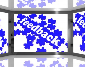 Feedback On Screen Showing Customers Review And Satisfaction Rating