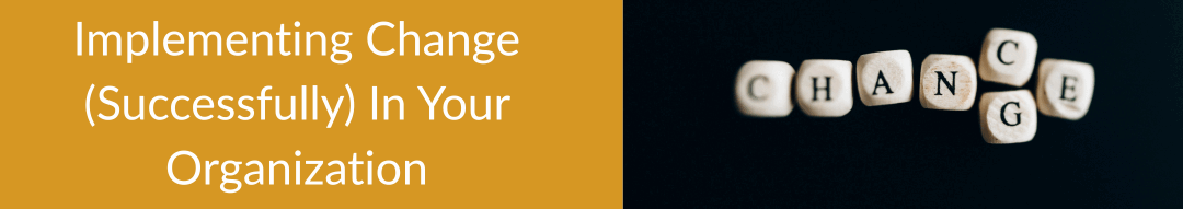 Implementing Change (Successfully) In Your Organization